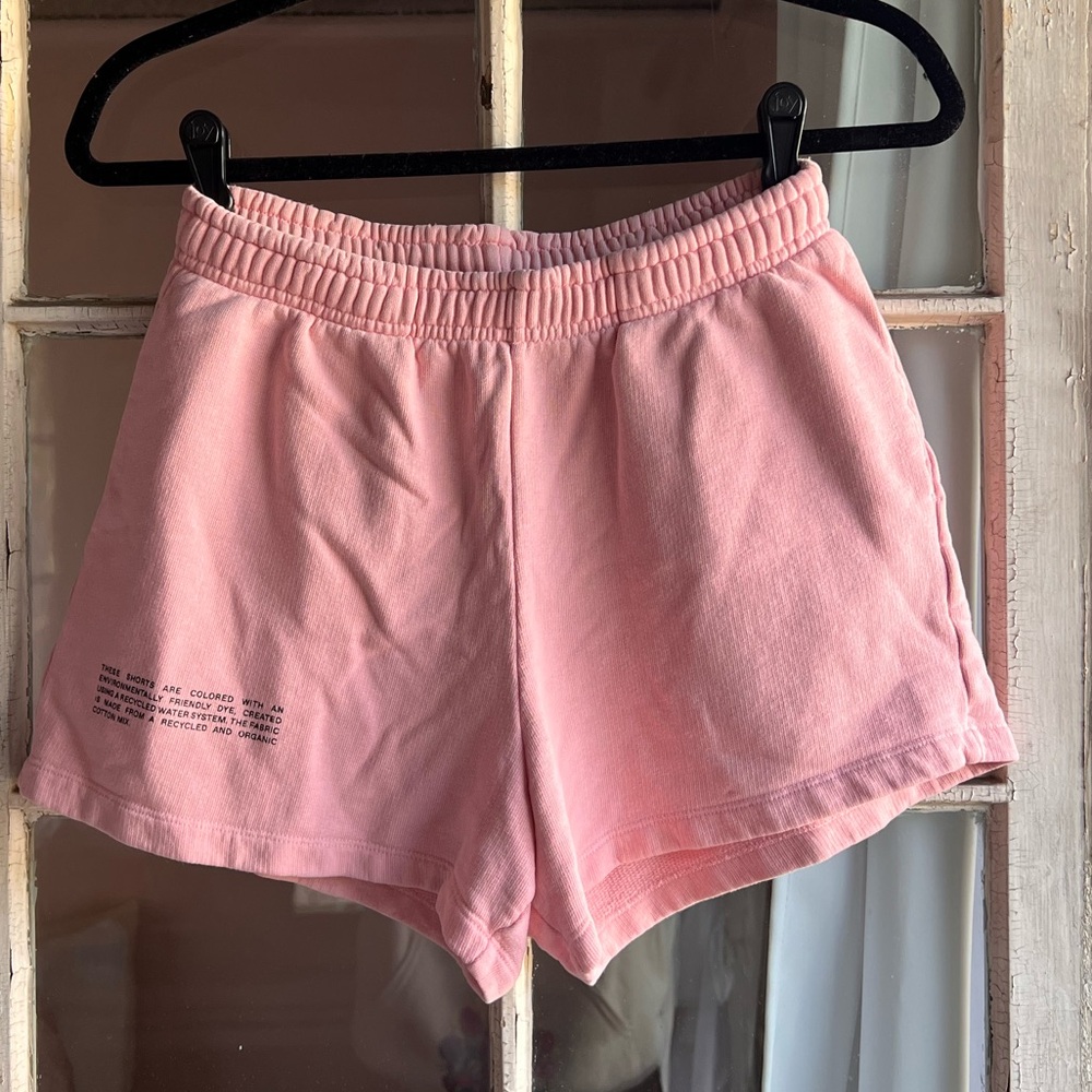 The Pangaia Sakura Cherry Blossom Pink Cotton Drawstring Shorts